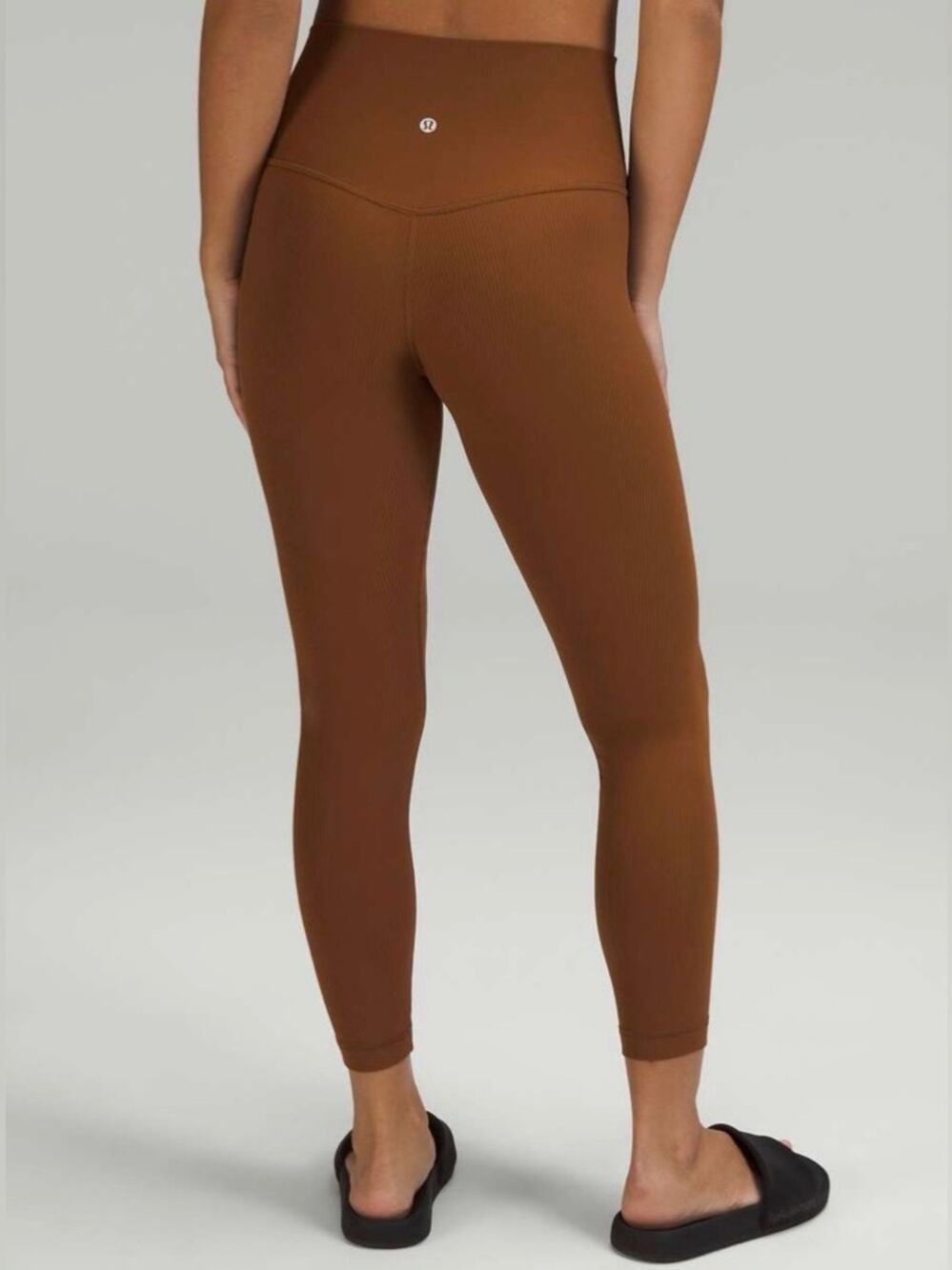 Lululemon Align Ribbed High-Rise Pant 25" in Roasted Brown Size 10